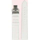 Certina - Leder Ds Podium Lady Square Chrono Lederband Weiss 19/16mm C600015011 - alligator-prägung,rind,weiß