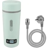 350ML Reisewasserkocher: Elektrischer Wasserkocher, Tragbar Mini Reisekocher 4-Temperatur Einstellbare Edelstahlkocher, Intelligenter Reise Wasserkocher, für Reise Büro für Tee, Kaffee, Babymilch Auto