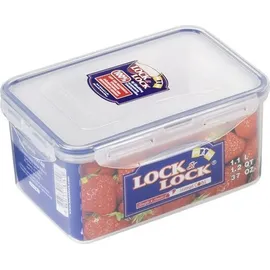 Lock & Lock Frischhaltedose rechteckig transparent 18,1 x 12,8 x 8,8 cm 1,1 l 3-teiliges Set