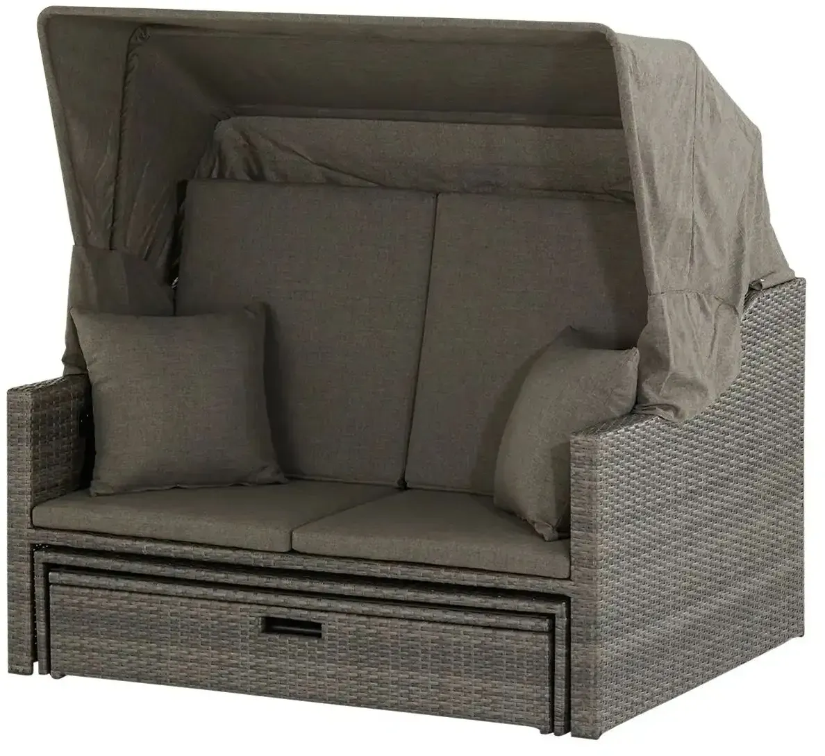 a casa mia Geflecht-Set  Malta ¦ grau ¦ Maße (cm): B: 50 H: 28