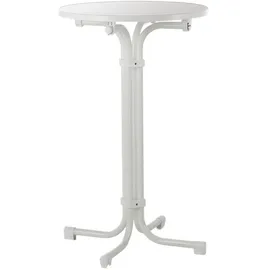BEST Freizeitmöbel Multiflex Gartentisch Ø 70 x 110 cm weiß klappbar