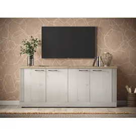 Home Affaire »Country Breite 211 cm, Kommode mit 4 Türen, Anrichte im«, Landhausstil, viel Stauraum, mit Metallgriffe, MDF Rahmen