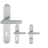 HOPPE Amsterdam Langschild Edelstahl matt F69 BB,PZ,WC Türgriff Türdrücker Griff, Typ: WC- Bad/WC