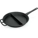 Was Riesenpfanne Gusseisen Ø 80 cm, abnehmbarer Stilgriff, mit Mittelsteg