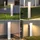 doporro Wegeleuchte Aluminium Edelstahl 10x6x60cm 6W weiß