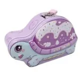 Spardose aus Metall, Schildkrötenform, mit Schloss, lustige Spardose, große Größe für Jungen und Mädchen (lila)