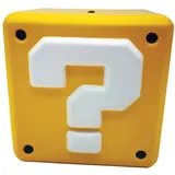 Pyramid Super Mario Spardose (Fragezeichen-Block-Design), gelbe Mystery-Block-Münzbox, Super Mario Geschenk, H12,3 x B15 x L15 cm Sparschwein – offizielles Merchandise, Schwarz