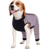 Kuoser Op Body Hund Kastration Rüde Hündin, Hundebody Nach Op mit Beinen Leckschutz Hund Hinterbein, Jumpsuit Hunde Alternative zum Halskragen,Rosa L