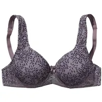 Nuance T-Shirt-BH Damen taupe-schwarz Gr.100E