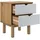 vidaXL Nachtschrank OTTA 45 x 39 x 57 cm Braun/Weiß