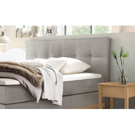 Hasena Bella Boxspringbett 140-180 cm Braun / Hellgrau, Liegefläche:160 x 200 cm, Topper:Base-Topper