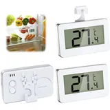 3 Stk Kühlschrankthermometer, Digital Kühlschrank Thermometer mit Gut Lesbarem LCD-Anzeige Gefrierschrank Thermometer mit Frost Alarm Thermometer kühlschrank für Zuhause, Restaurants, Küche