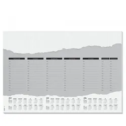 Sigel Schreibunterlage Weekly Planner HO305 grau/weiß Weekly Planner 59,5x41cm (BxH) 4004360793004 Sigel 52 Blatt