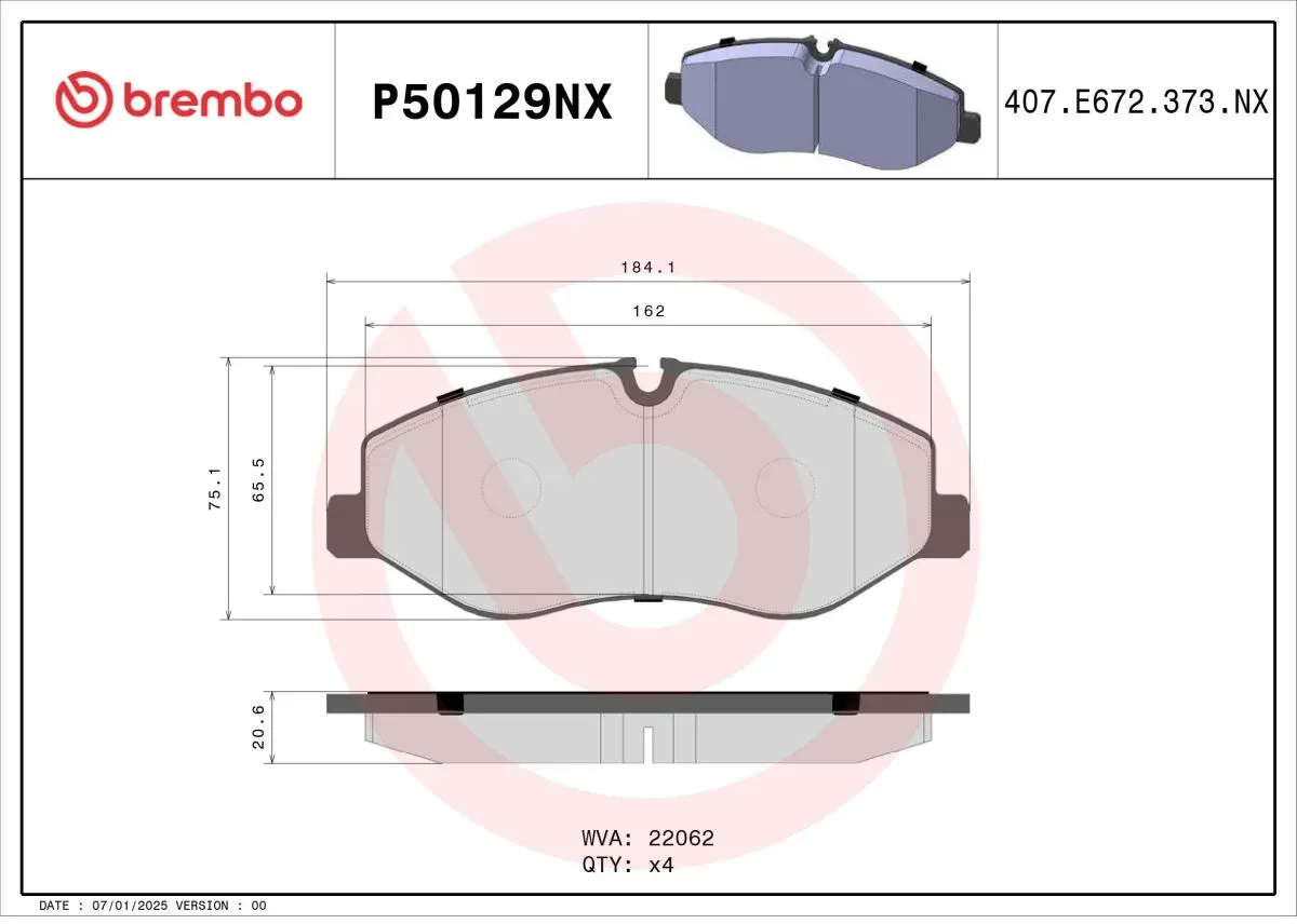 Juego de pastillas de freno XTRA LINE - Ceramic BREMBO P50129NX