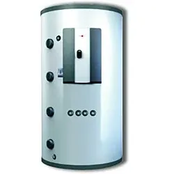 Wolf Bsp Schichten-Pufferspeicher 8615739 1000 I, mit 2 Wärmetauschern, silber