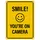 trendaffe Smile you're on camera Metallschild mit lachendem Gesicht Kamera filmen lachen