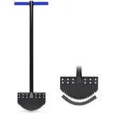 CKLT Einteiliger Rasenkantenstecher 100cm mit Federstahl-Sägezahnklinge Manueller Kantenschneider Rostfrei Halbmond-Rasenkantenschneider mit Gummigriff für Rasenpflege Garten Beet