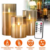 Flammenlose Led-kerzen Mit Fernbedienung, Realistischem Led-flammeneffekt, Ideal Für Hochzeitsdekoration, Partys Und Den Innen- Und Außenbereich.