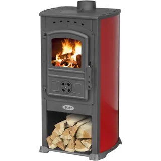 Blist Kaminofen Rot Holzofen 7,2 kW Kamin Zar Ofen Dauerbrandofen Werkstattofen Schwedenofen Hüttenofen Heizofen