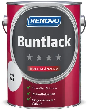 RENOVO Buntlack hochglänzend, weiß - weiss