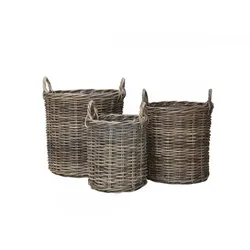 Chic Antique Provence Körbe im 3er Set, H60/D50 cm, natur