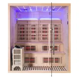 aea Zweifach-System Sauna: Infrarot & Trockendampfsauna mit Saunaofen