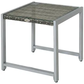 Outsunny Gartentisch 50 x 50 x 50 cm Grau