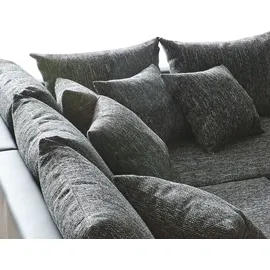 DeLife Ecksofa Clovis Schwarz modular Armlehne Ottomane Links - Schwarz