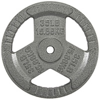 Sporzon! Hantelscheibe aus Gusseisen, 2,5 cm, für Krafttraining, Gewichtheben und Crossfit, einzeln, grau