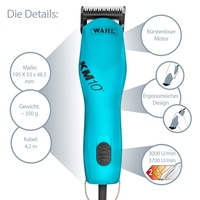 WAHL KM 10 PROFI NETZ TIER SCHERMASCHINE + EDELSTAHL AUFSTECKKAMM-SET 3 -32 MM