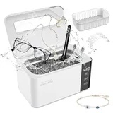 Ultraschallreinigungsgerät für Brillen, 50W 600ML Ultraschallreiniger mit 5 Modi Einstellungen 43KHz, Haushalt Professionell Ultrasonic Cleaner für Brillen Uhren Zahnersatz Rasierapparate Reinigen