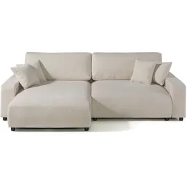 Livora Ecksofa Samt 234x170x78 beige SOFIA