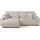 Livora Ecksofa Samt 234x170x78 beige SOFIA