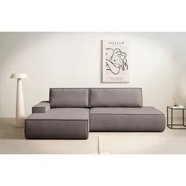 OTTO home Ecksofa Cord 3-Sitzer Braun