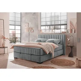 ed exciting design Boxbett Anthrazit, - H4, 9-Zonen, 160x200, cm Bettkasten, mit Wendematratze erhältlich in verschiedenen Breiten