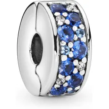 Pandora Moments Blauer Pavé-Clip Silber 791817NSBMX