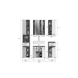 MID.YOU Badezimmer-Set Blake 5-tlg. Weiß