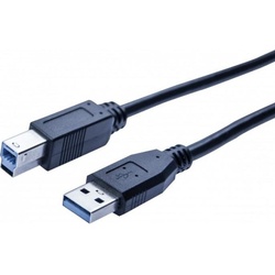 Exertis Connect USB 3.0 Kabel, USB 3.0 St. A / USB 3.0 St. B, schwarz, 5,0 m Unterstützt Transferraten bis USB Super (5 m, USB 3.2), USB Kabel