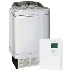 Infraworld Saunaofen-Set finnischer Saunaofen Hotline V2 + Steuerung Slimline 1000-8 kW