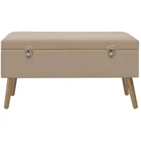 VidaXL Bank mit Stauraum 80 cm Beige Samt