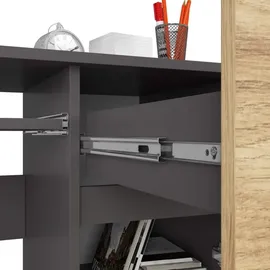 Akord Pc-schreibtisch AKORD PIKSEL Graphitgrau Eiche Artisan B90 x H77 x T50 cm