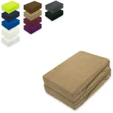 EXKLUSIV HEIMTEXTIL Doppelpack Frottee Spannbettlaken 60 - 70 x 140 cm Sand