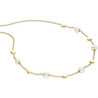 Boccia Titanium Collier 08077-02 Goldfarben/Titan mit Perlen
