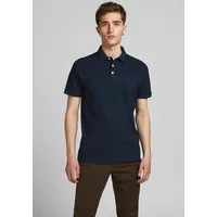 JACK & JONES Paulos Kurzarm-poloshirt Dark Navy / Detail Slim Fit 2XL