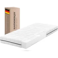 RAVENSBERGER Comfortmatratze Ravo-PUR - Härtegrad H3, mittel - 80 x 220 cm, Höhe 19 cm - ergonomische 7-Zonen Matratze mit Funktions-Bezug, allergikerfreundlich