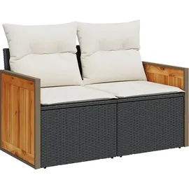 vidaXL Garten-Lounge-Set 9-tlg. schwarz