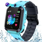 ELEJAFE GPS Smartwatch Kinder, Smart Watch Kinder mit Telefon, IP68 wasserdichte, SOS, Voice Chat, Touchscreen, Kamera, Spiele, Wecker, Kinder Smartwatch für Jungen Mädchen 4-12 Jahre Geschenk