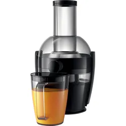 PHILIPS Zentrifugenentsafter "HR1856/70", schwarz, Entsafter, Viva Collection, mit Tropfstopp, QuickClean