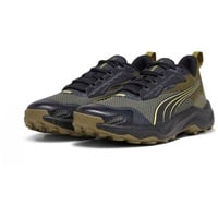 Puma Unisex Obstruct Profoam Bold WTR Straßen-Laufschuh, Olive Schwarz Gelb Blaze, 44 EU