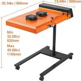 Vevor Schnelltrockner, 6000 W, 485 x 540 mm, Infrarot-IR-Blitztrockner für Siebdruck, 0–750 °F Temperaturregelung, Siebdrucktrockner mit Sensor,